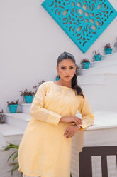 Sadia Aamir - Buttercup - Light Yellow - Pure Lawn - 1 Piece
